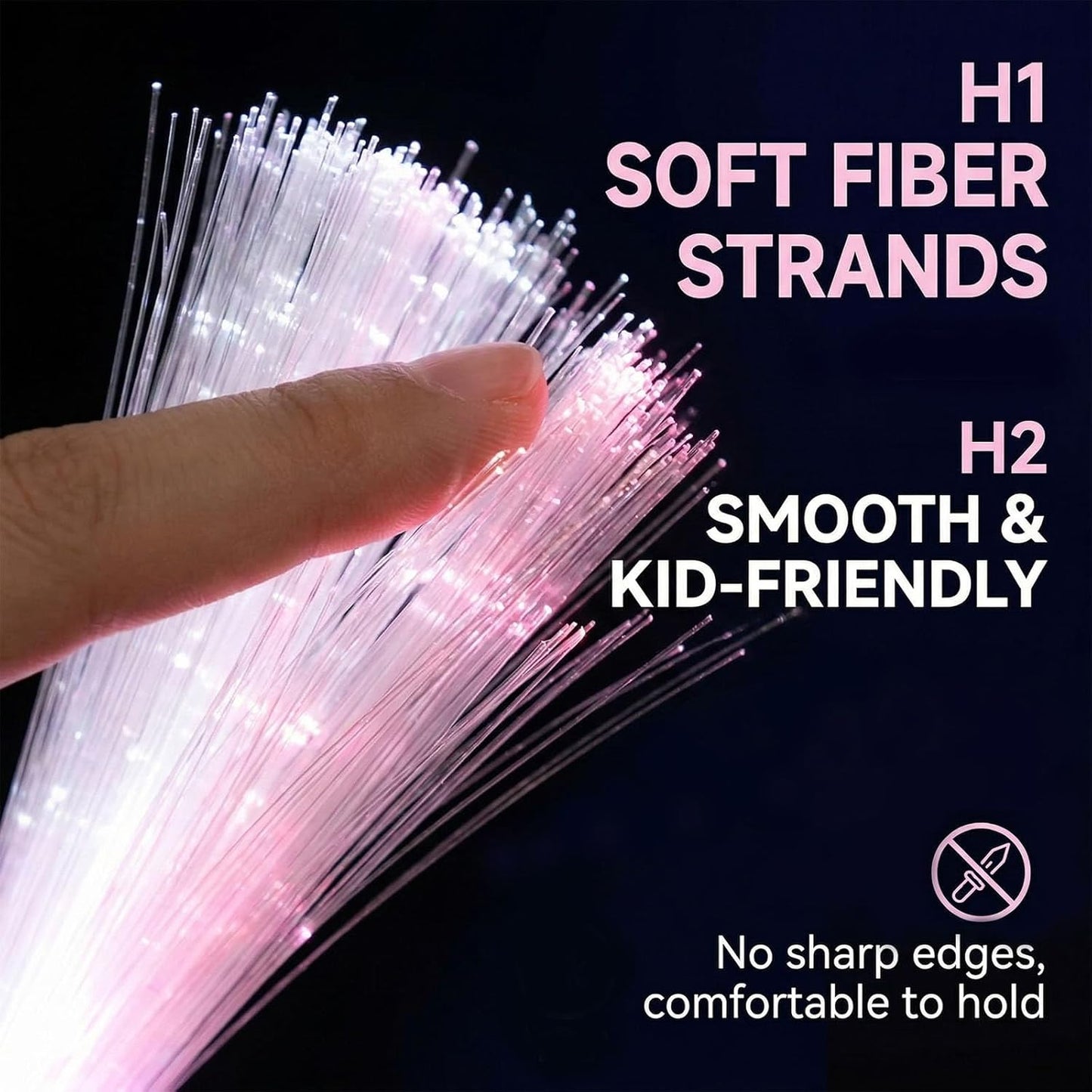 LovesTown 24PCS Glow Sticks Party Supplies, 3 Modes Colorful Flashing Glow in the Dark Toys LED Light Up Sticks Fiber Optic Wand for Kids Party Favors Birthday Wedding