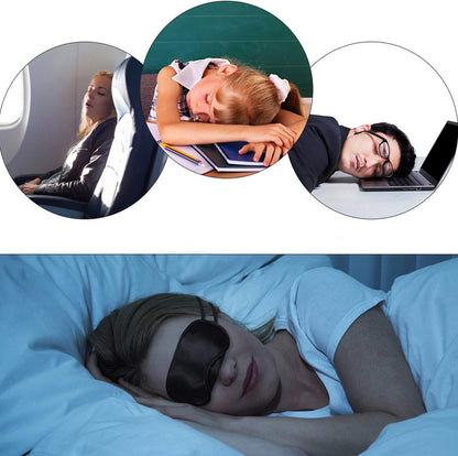 30 Pcs Eye Mask Sleep Blindfold with Nose Pad and Elastic Strap for Travel Sleep, Game Sleeping, Black