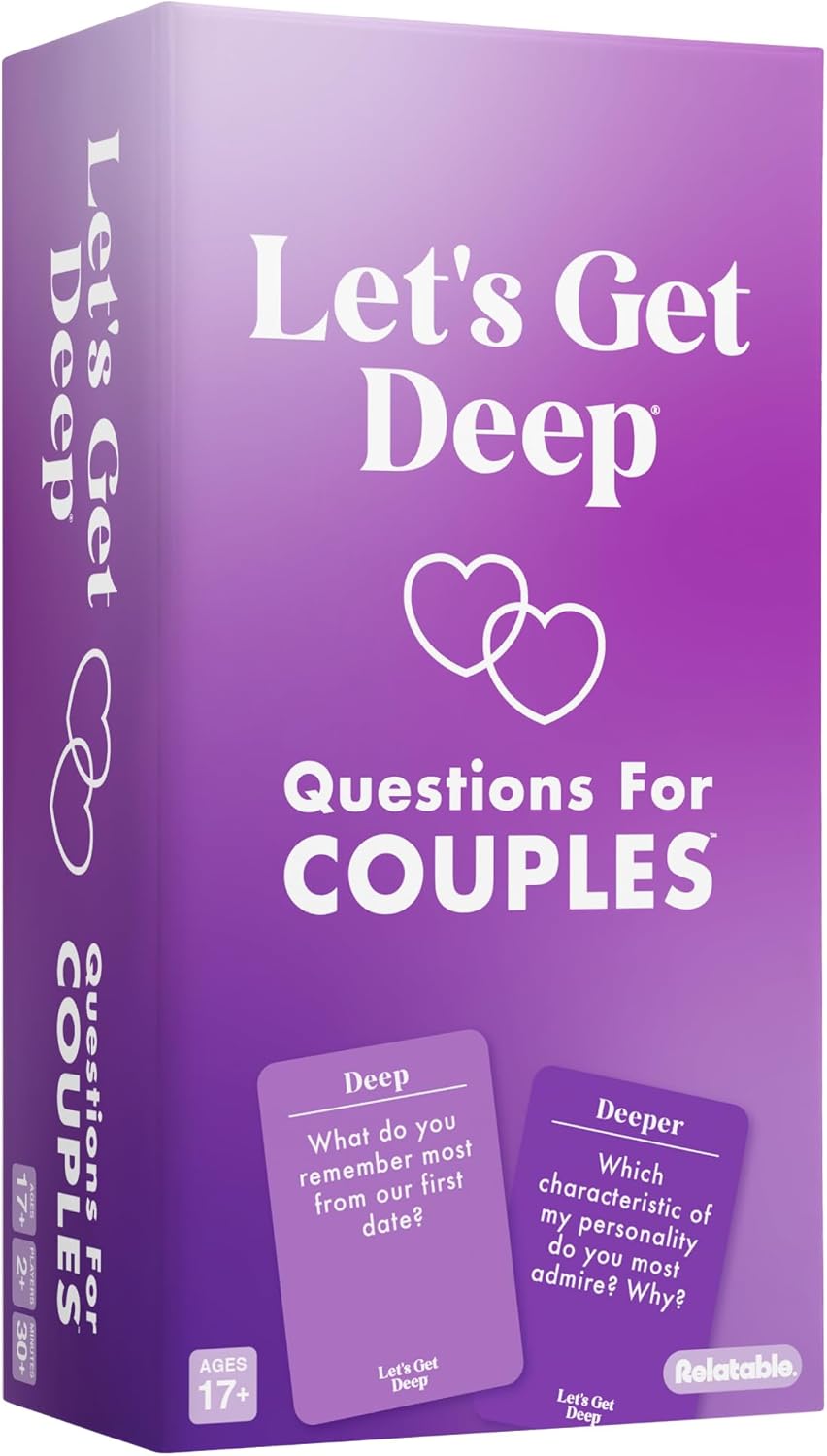 Let's Get Deep: Friends Edition by Relatable, Fun Group Card Game, Easy Adult Game for Game Night, Perfect for Party Games with Friends, Includes 400 Question Cards, Three Increasingly Personal Levels
