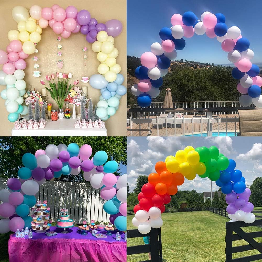 12ft Adjustable Balloon Arch Stand Kit for Different Table Sizes Party Backdrop Decoration Tool,High Strength Glass Fiber Pole for DIY Party Wedding Birthday Baby Shower Kids Decorations