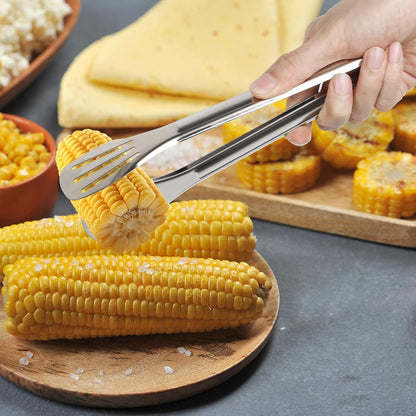 Serving Tong Kitchen Tongs,Buffet Tongs, Stainless Steel Food Tong Serving Tong,small tongs 6 Pack (7 Inch)
