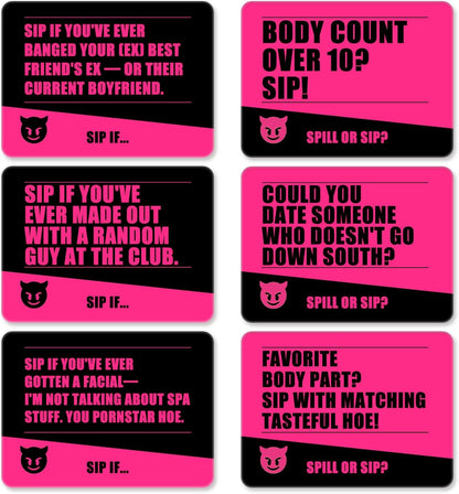 Spill The Tea, Hoes! Girls Night Party Drinking Game for Bachelorette, Galentines or Ladies Night - A Drinking Game for Adults