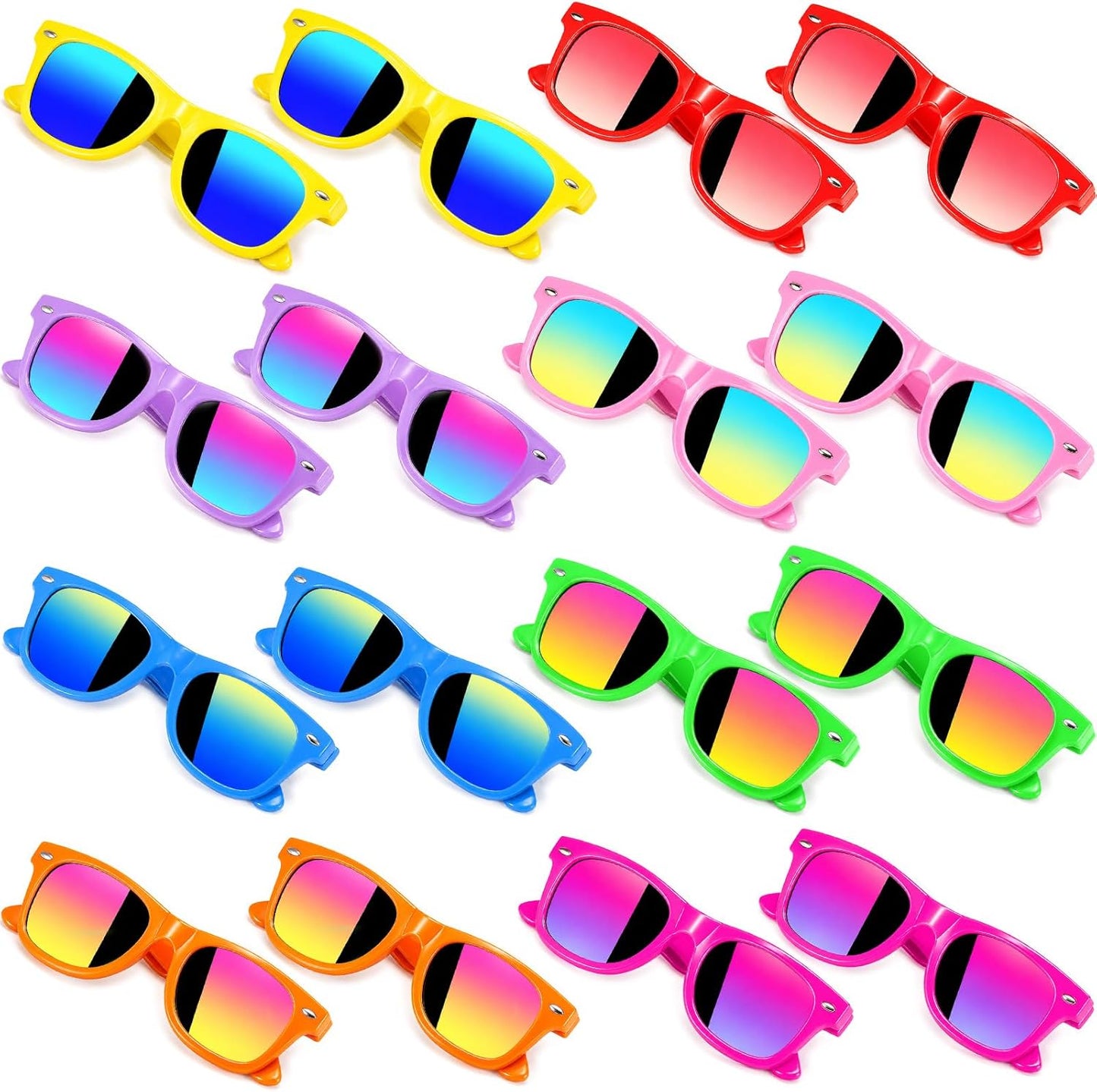 INNOCHEER Party Sunglasses for Kids with UV400 Protection Eyewear Neon Sunglasses for Boys, Girls - Great Gift for Party Favors, Birthday Party and Outdoor Activity