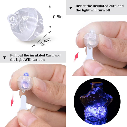 Aogist 100pcs White LED Balloon Light, Tiny Light Mini Round Led Ball Lamp for Paper Lantern Balloon, Indoor Outdoor Event - Fun Halloween Christmas Party Wedding Decoration Supplies