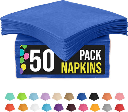 Party Solids Purple Paper Napkins Disposable Everyday 50 Pcs 2 Ply Purple Dinner Napkins Paper Everyday For Parties & Party Supplies