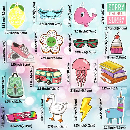 QTL Neon Stickers for Teens & Students Prizes, Waterproof Vinyl Party Favor Stickers, School Rewards, Water Bottle and Laptop, 50PCS - Colors A