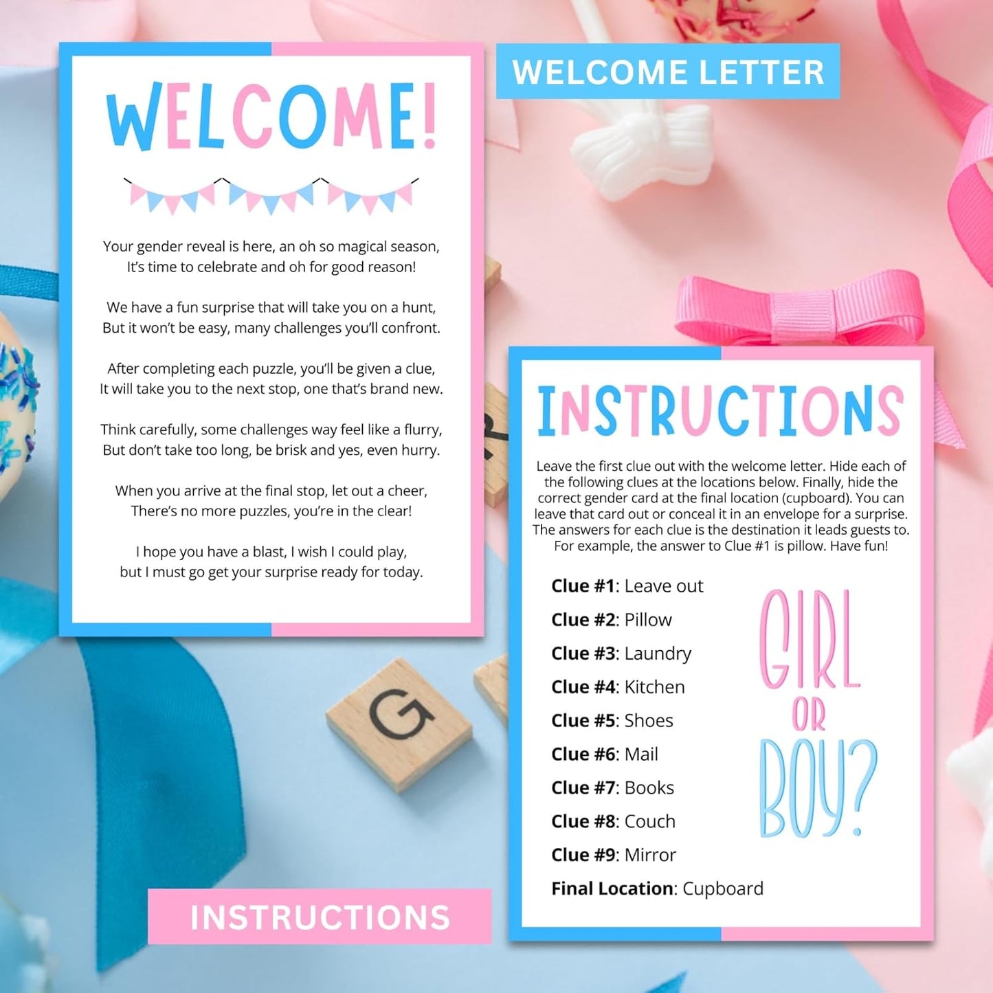 Gender Reveal Scavenger Hunt