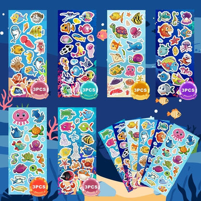 48 Sheets Stickers for Kids, Cute Stickers Variety Pack for Scrapbooking, Teachers Classroom Prizes, Goodie Bag Stuffers Including Animals, Cars, Dinosaurs, Fishes, Hearts, Stars and More