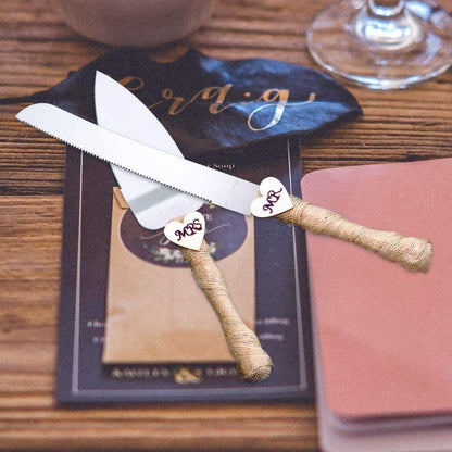 MR MRS Wedding Cake Knife and Server Set Pizza Pie Cake Knife Cutter Serveing