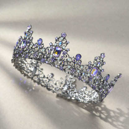 SWEETV Queen Crown for Women - Baroque Wedding Tiaras and Crowns,Jeweled Tiara Crown,Prom Birthday Halloween Hair Accessories