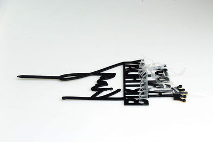DIY Happy birthday Cake Topper Black Acrylic