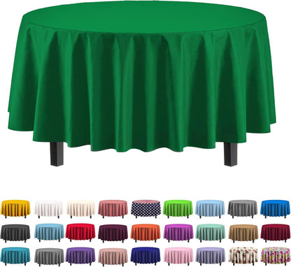 Exquisite Party Solids 6-Pack Premium Plastic Tablecloth 54in. x 108in. Rectangle Plastic Table Cover - Navy