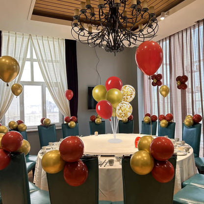 4 Set Balloon Stand Kit for Table Centerpieces With Balloon and Base Party Decorations for Birthday Wedding Retirement Graduation Baby Shower (Navy Silver)