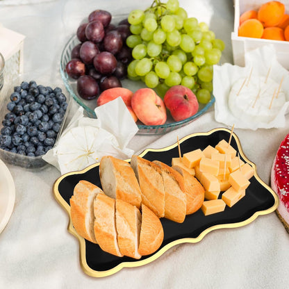 Havawish 24 Pcs 9" x 13" Pink Disposable Paper Serving Trays and Platters Food Platters for Parties White Trays Cupcake Platter Bandejas Decorativas para Fiestas for Birthday Party Weddings