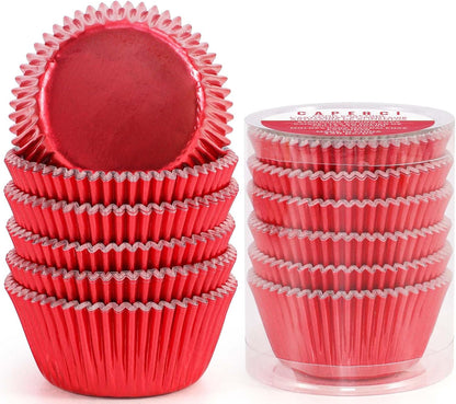 Caperci Standard Cupcake Liners Gold Foil Muffin Baking Cups 150-Pack - Premium Greaseproof & Sturdy Cupcake Papers