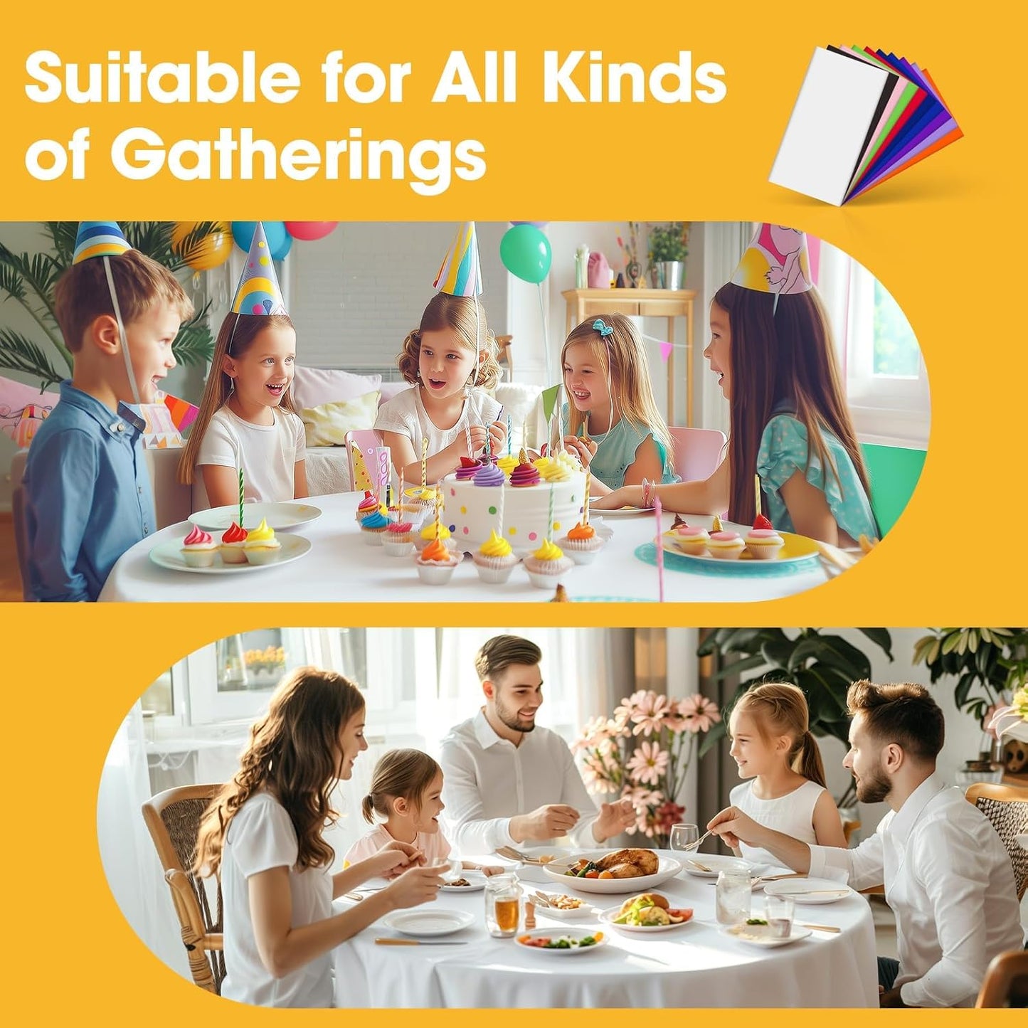 Niuara White Plastic Table Cloth - 4 Pack 54" × 108" Rectangle Disposable Tablecloths for 6FT Tables, Table Cover for Party, Holiday & Gathering Use