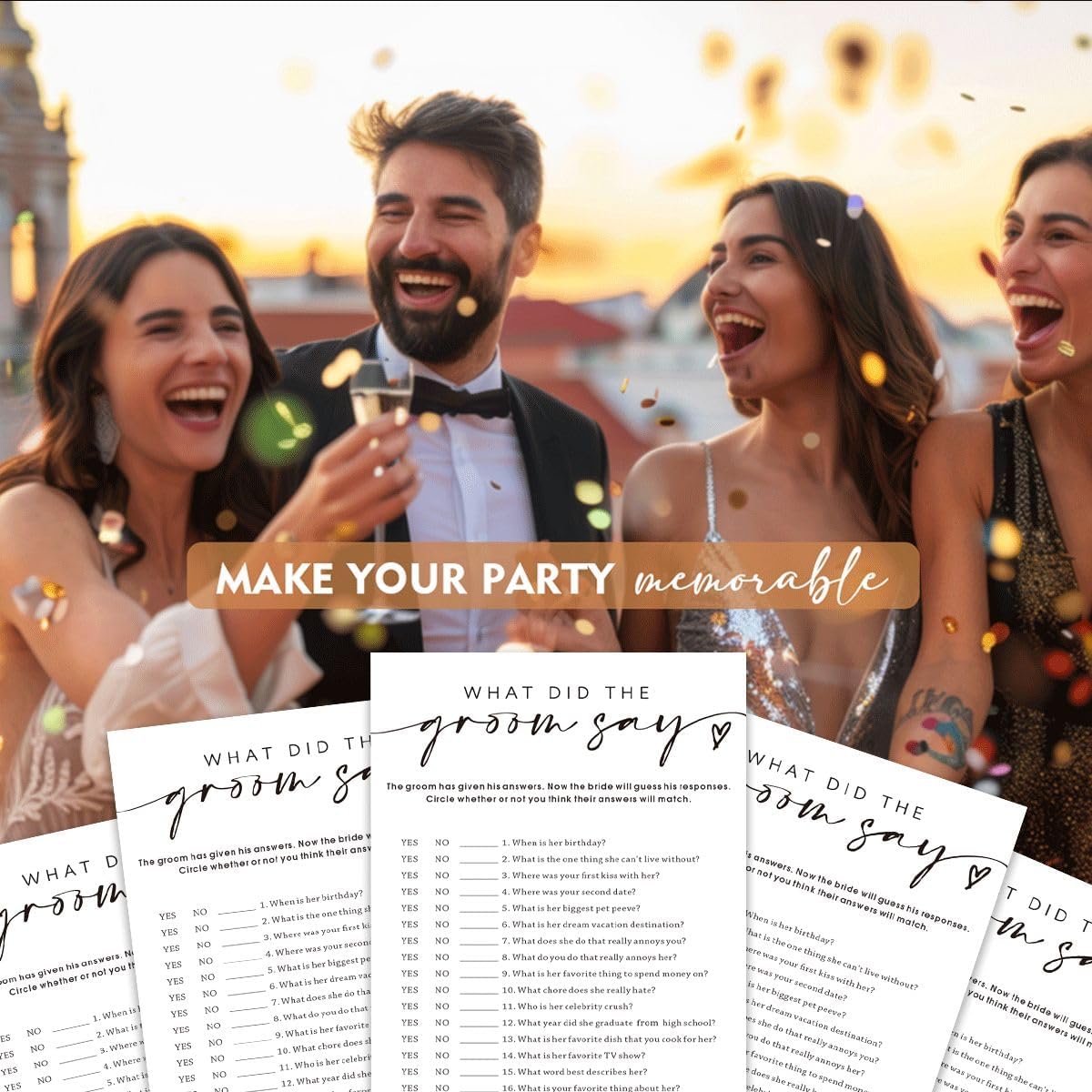 Bridal Shower Bingo, What Will The Bride to Be Receive, 25Pcs Bridal Bingo Game Cards, Engagement Party Games for Guests, Minimalist White Wedding Party Supplies - A18