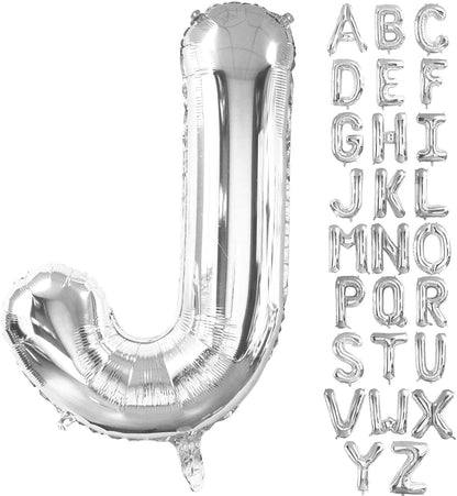 Lovoir 40 Inch Large Silver Letter M Balloons Big Size Jumbo Mylar Foil Helium Balloon for Birthday Party Celebration Decorations Alphabet Silver M