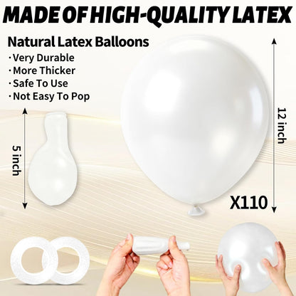110pcs Black Balloon 12 inch, Black Latex Balloons for Birthday Party Baby Shower Wedding(with 2 Ribbons). - Colors B