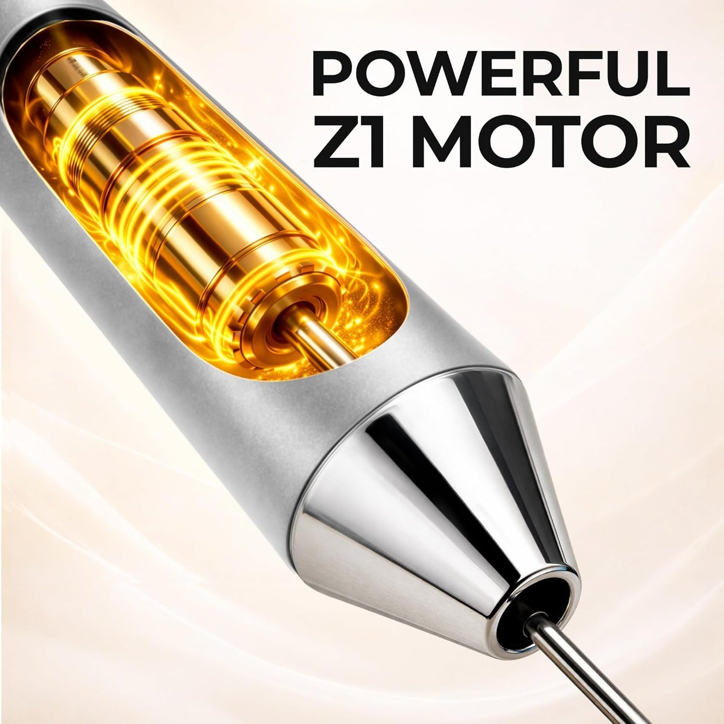 Zulay Kitchen Powerful Milk Frother Wand With Duracell Batteries - Ultra Fast Handheld Drink Mixer - Electric Whisk Foam Maker for Coffee, Lattes, Cappuccino & Matcha - Z1 Motor - Black - Colors D