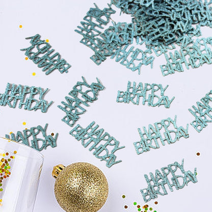 Pink Happy Birthday Confetti - Girl Birthday Party Decorations - Light Pink Glitter Scatters for Baby Girl Party Table Decor Supplies - 100PC