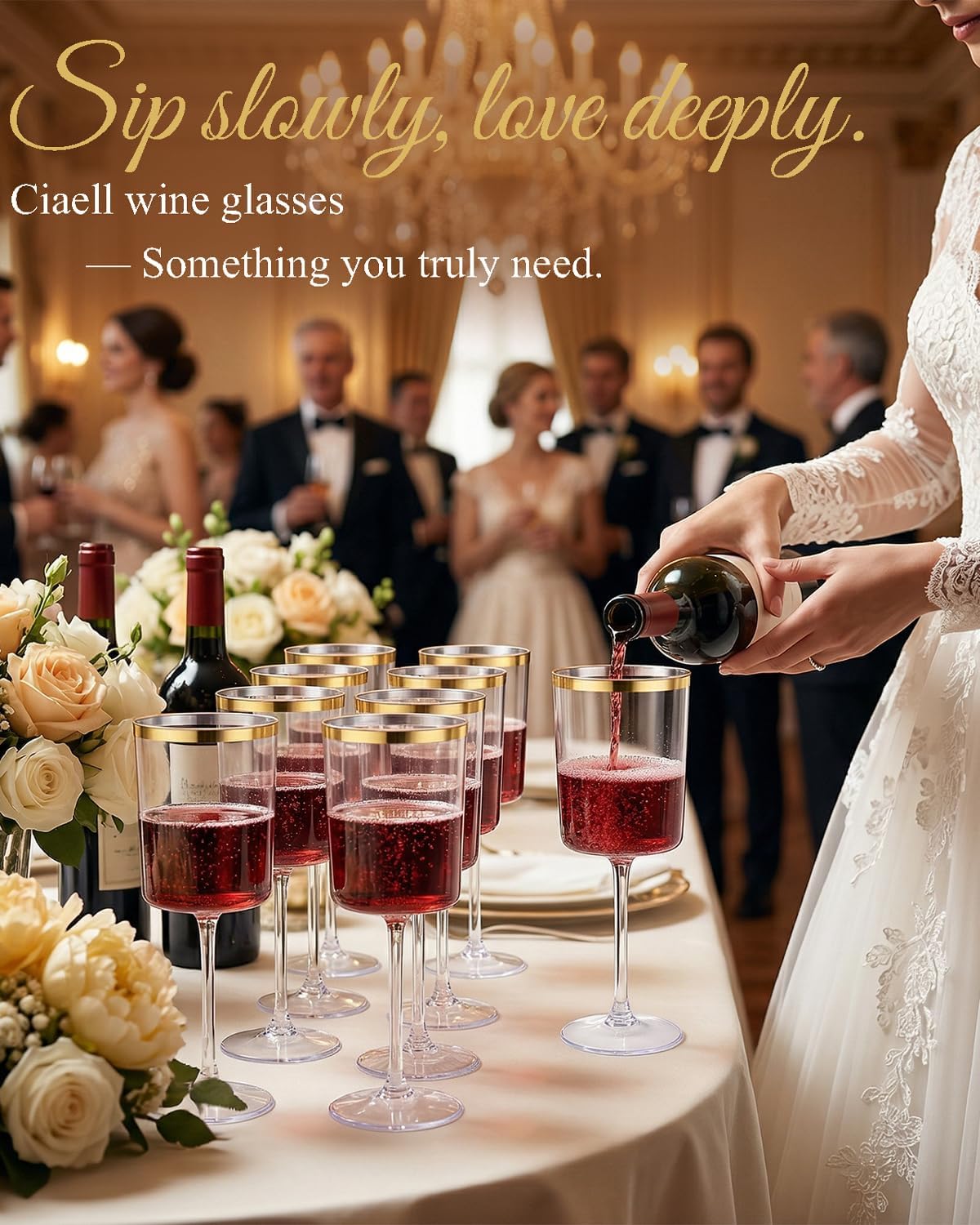 Ciaell 36 Pack Plastic Champagne Flutes - 6 Oz Disposable Champagne Glasses - Square Clear Plastic Toasting Glasses for Party Birthday Anniversary Wedding
