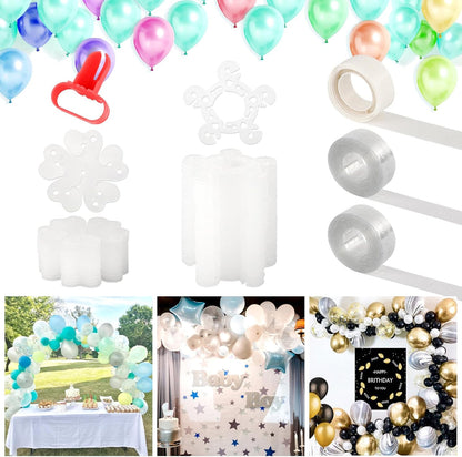 Balloon Clips(120 pcs), Tinabless Balloon Connectors for Decor Balloons Arch, Balloons Column Stand and Flowers - Birthday, Wedding, Baby Shower Party Decorations