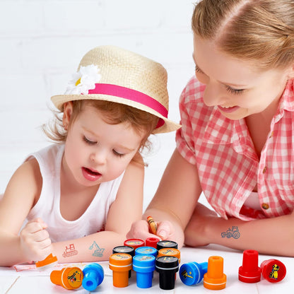 Aoriher 24 Pcs Construction Trucks Stampers Construction Party Favors Truck Party Favors Self Inking Stamps Classroom Rewards Treat Goody Bag Stuffers for Kids Birthday Supplies