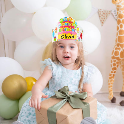 Pack of 36 Birthday Crowns for Kids - Colorful Paper Party Hats for Students Classroom School VBS Party Supplies