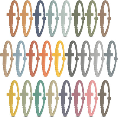 Ryan & Rose Jesus Bracelets - Cross Silicone Bracelet