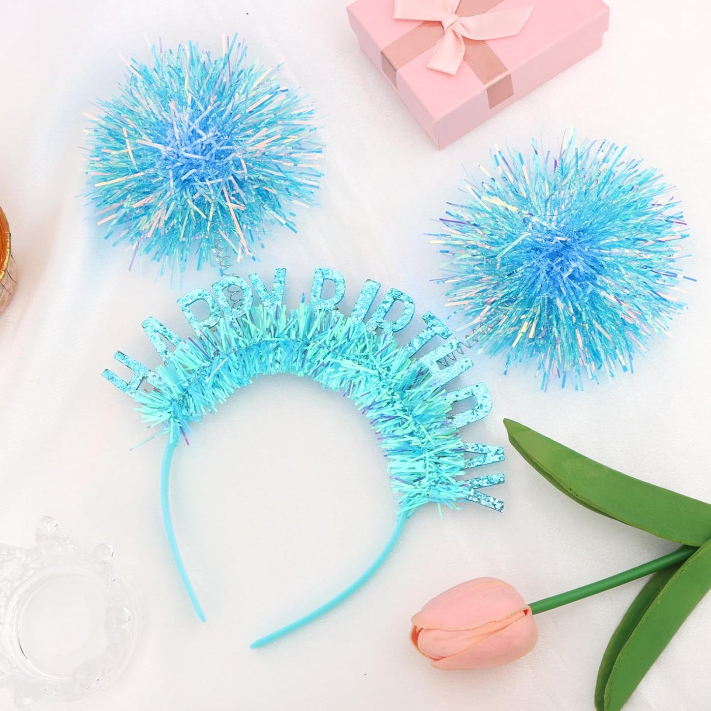 CAVETEE Happy Birthday Crown and Tiara for Women & Girls Party Decorations Gifts