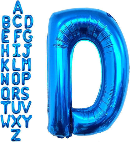 40 Inch Blue Letter A Balloons, DIY Phrase Foil Alphabet Letter A Balloons DIY Word A Banner for Birthday Anniversary Celebration Graduation Party Supplies Decoration