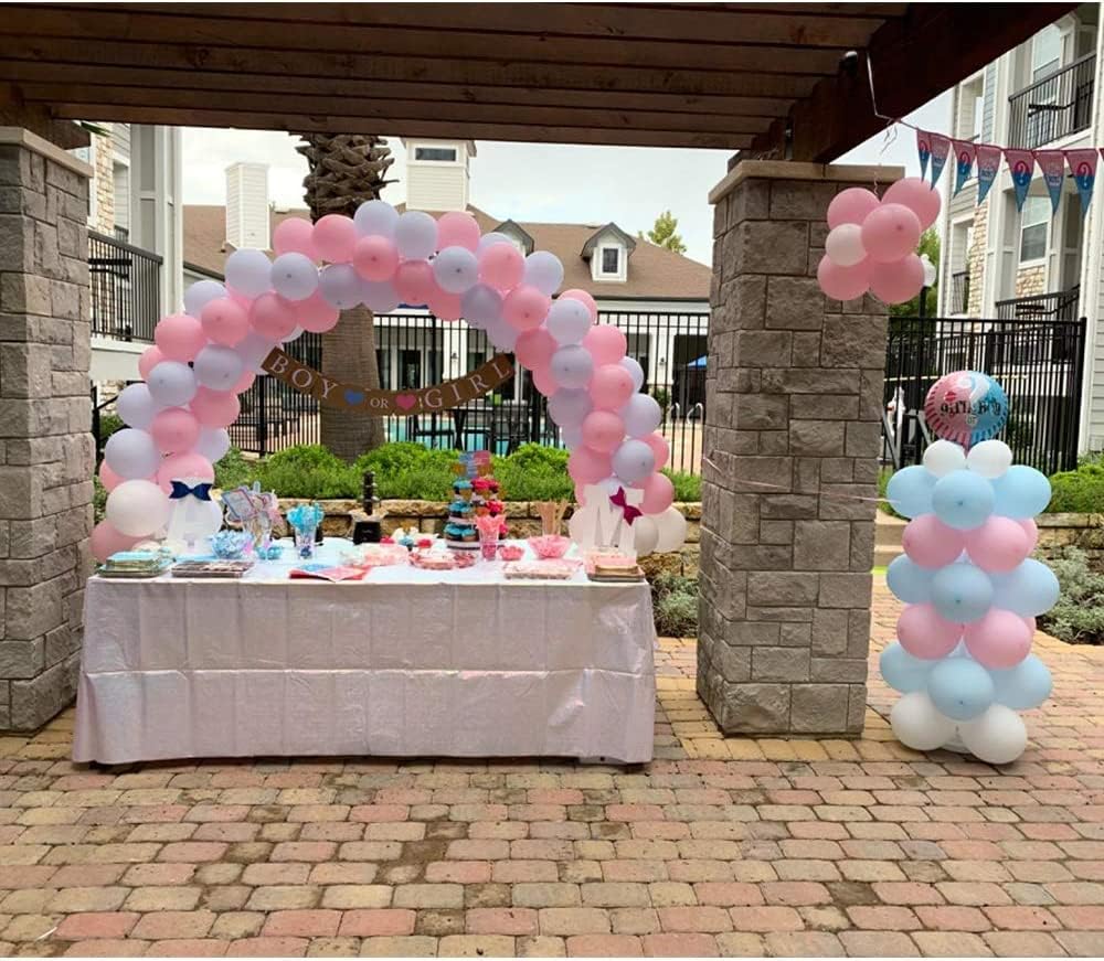 12ft Adjustable Balloon Arch Stand Kit for Different Table Sizes Party Backdrop Decoration Tool,High Strength Glass Fiber Pole for DIY Party Wedding Birthday Baby Shower Kids Decorations