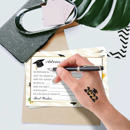 Graduation Advice Cards - 50-Pack Graduate Party Supplies 2026 Advice for the Graduate Decorations Party Favors Table Games Personalized Graduations Cards