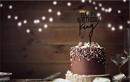 DIY Happy birthday Cake Topper Black Acrylic