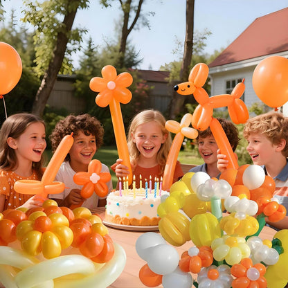 260 Balloons Clear, Thickening Long Balloons for Tying Arch, Twisting Latex Animals Magic Modeling Skinny Birthday Balloon for Kid‘s Party Wedding Decoartion Supply 100pcs