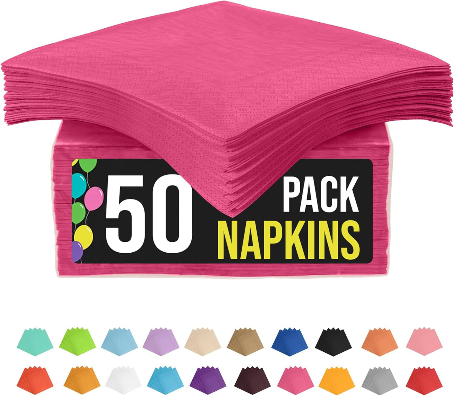 Party Solids Purple Paper Napkins Disposable Everyday 50 Pcs 2 Ply Purple Dinner Napkins Paper Everyday For Parties & Party Supplies