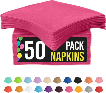 Party Solids Purple Paper Napkins Disposable Everyday 50 Pcs 2 Ply Purple Dinner Napkins Paper Everyday For Parties & Party Supplies
