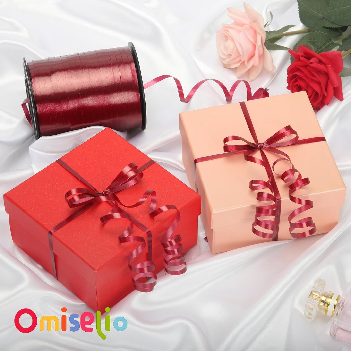 Rose Gold Curling Ribbon - 500 Yard Shiny Metallic Curling Ribbon for Gift Wrapping, Balloons, Birthdays & Parties