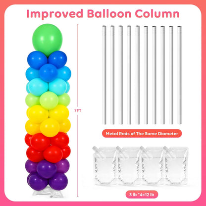 Tamodan 2026 Upgraded and Reinforced Balloon Column Kit Set of 2, 79 Inch Balloon Tower Reusable Metal Spiral Design, Balloon Stands for Floor Weddings, Baby Showers & Balloons Not Included.
