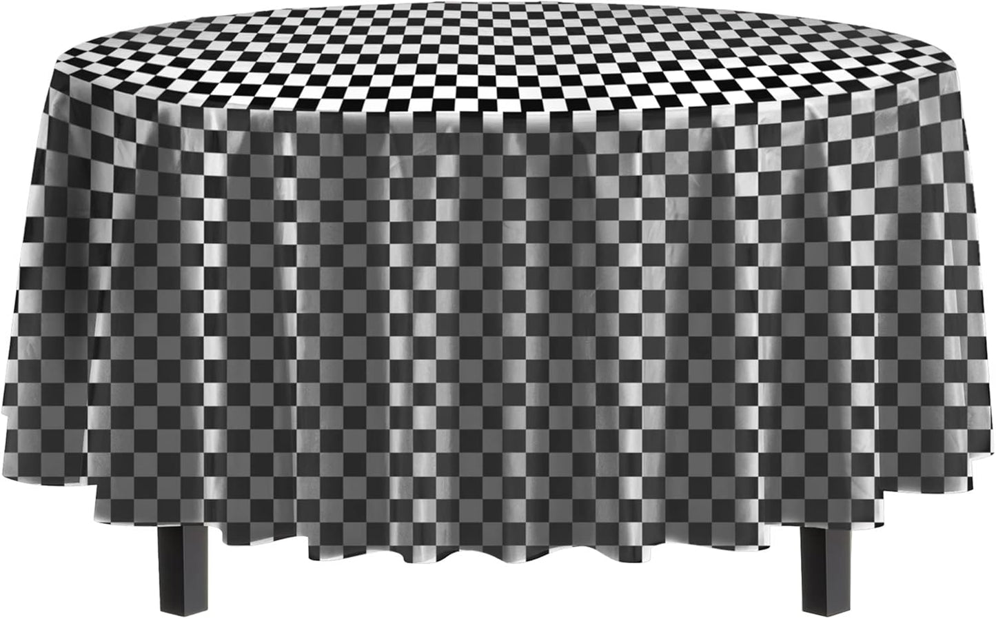 12-Pack Premium Plastic Tablecloth 54in. x 108in. Rectangle Table Cover - Dark Blue - Colors A