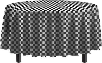 Exquisite Party Solids 6-Pack Premium Plastic Tablecloth 54in. x 108in. Rectangle Plastic Table Cover - Navy