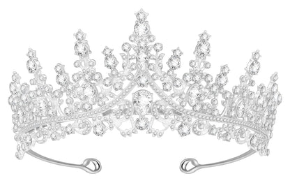 Tiara Crown for Women, Headband Hair Accessories for Birthday Wedding Party Costume Pink