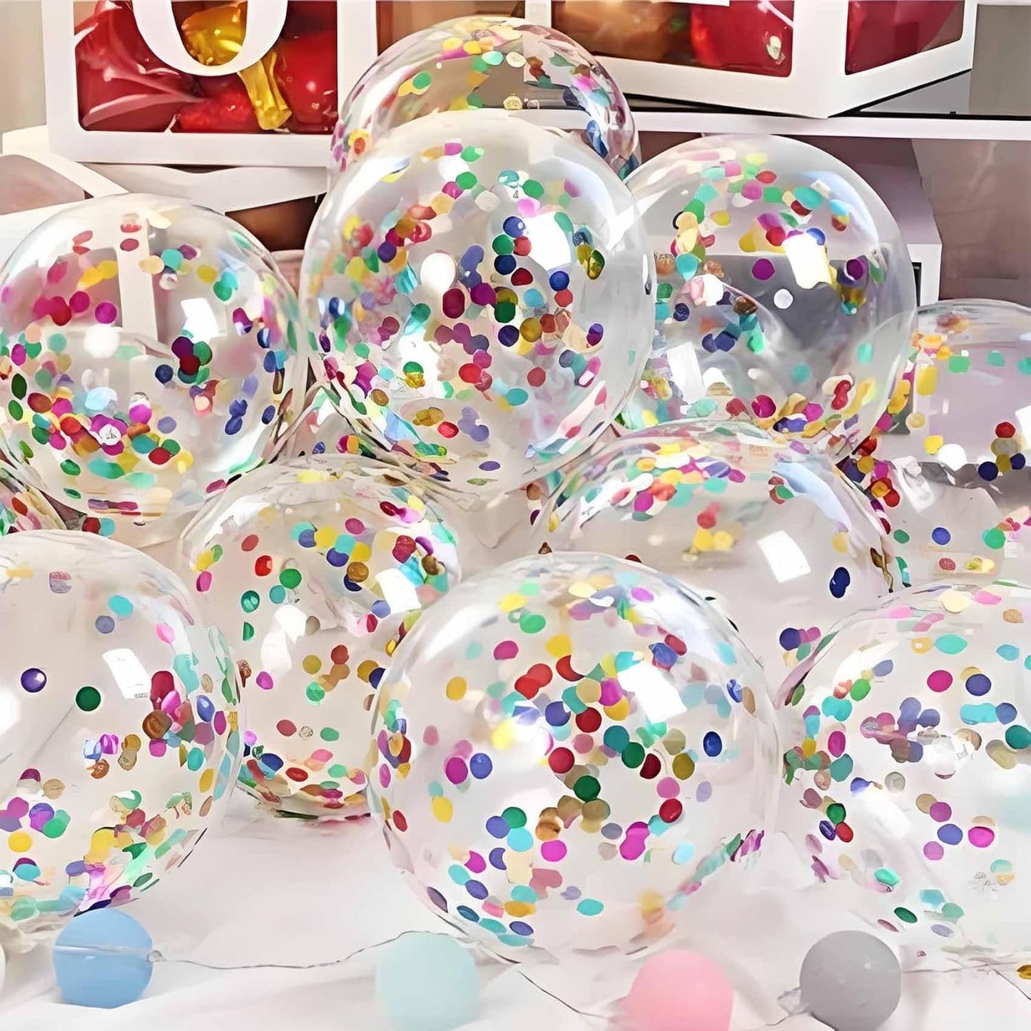 Blue Metallic Foil Confetti 8000 Pcs Shiny Round Table Confetti for Fill Balloon Wedding Graduation Party Decorations,60g of pack