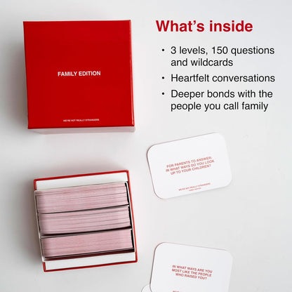 WE'RE NOT REALLY STRANGERS Card Game - 150 Conversation Cards for Adults, Teens, Couples, & Strangers - Icebreaker Questions for Game Night or Date Night, Ages 15+, 2-6 Players
