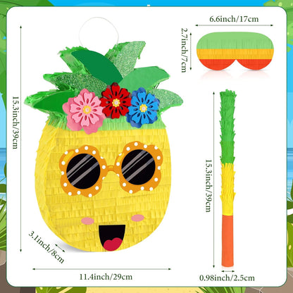 Hooqict Mexican Pinata with Blindfold and Bat Stick Party Pinata for Fiesta Carnival Cinco de Mayo Decorations Kids Adults Mexican Party Games Birthday Party Supplies