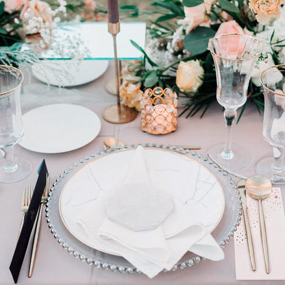 Stylish Gold Dinner Napkins, 100 White and Gold Napkins, Disposable Party Napkins, 7.5x4.25 Inch Wedding Napkins for Reception, 3-Ply Dinner Napkins, Disposable Napkins for Party, Gold Paper Napkins