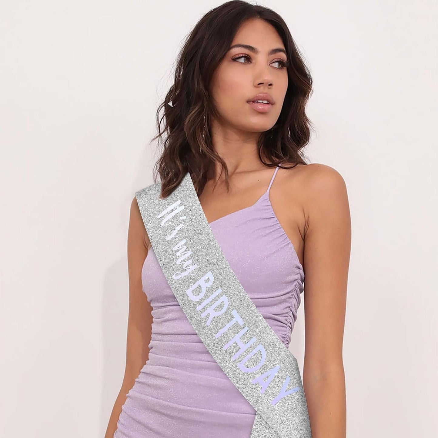 It's My Birthday Sash Black Glitter Sash with Hot Pink Foil Happy Birthday Decorations for Women Girls Men Boys Black Party Decorations