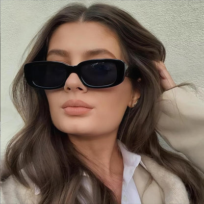 50/100 Pack Rectangle Sunglasses Bulk for Adult Retro Cheap 90s Y2K Small Glasses UV400 Protection