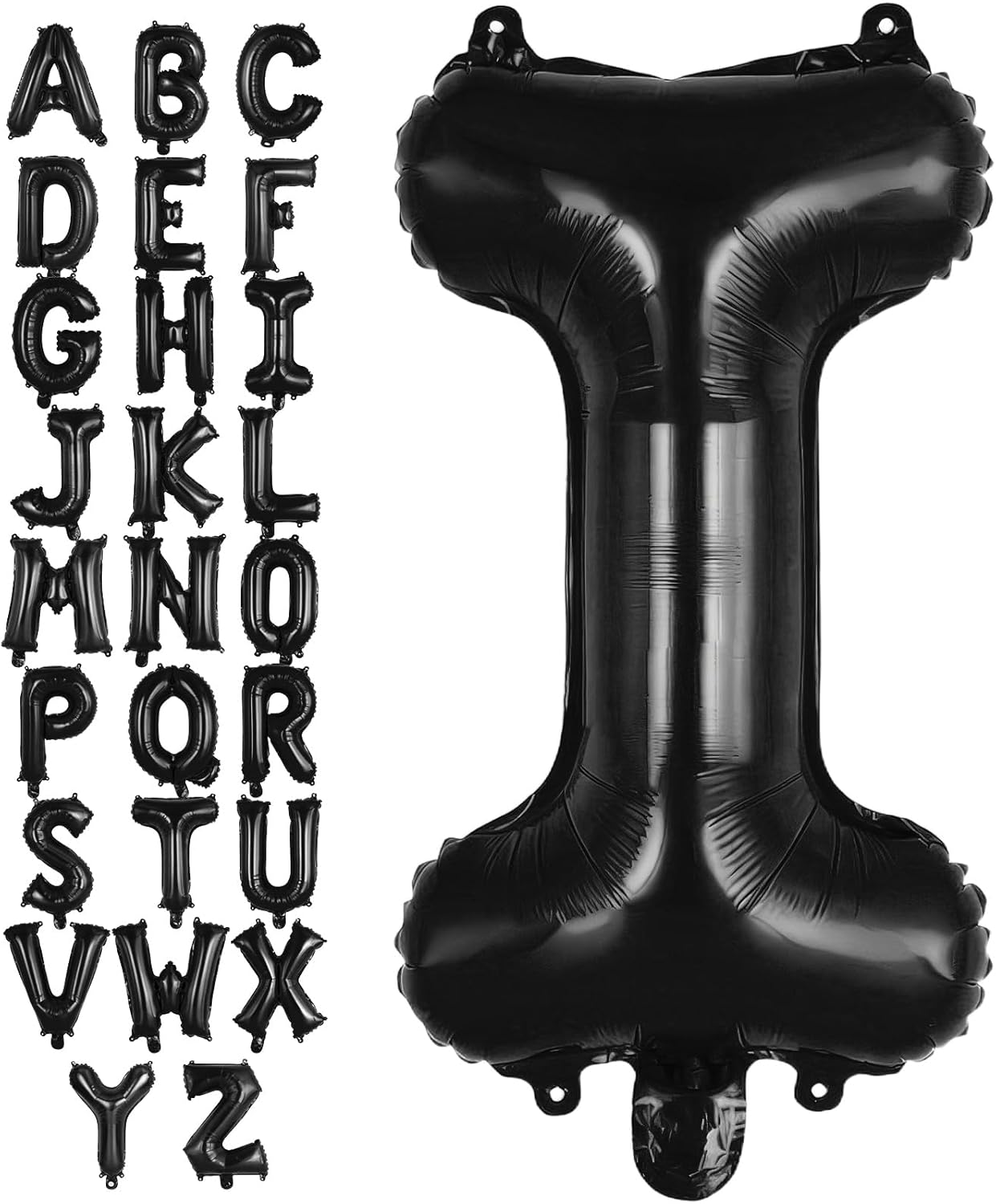 Black Letter A Balloons, 40 Inch Large Foil Letter Balloons, Custom Phrase Balloon for Birthday Party Wedding Anniversary Decoration (Black A)